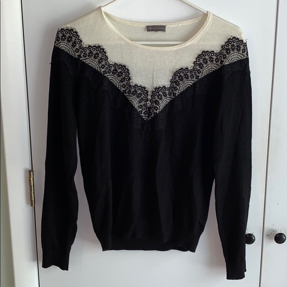 Black and white sweater
